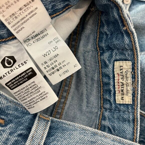 Levi's Medium Wash Blue No-Stretch Denim Baggy Dad Jeans Women's Size 27 - Picture 6 of 6